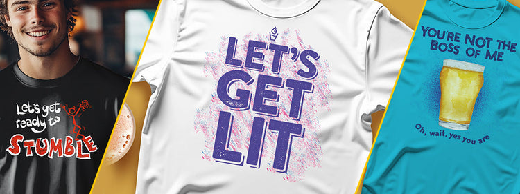 Booze Themed funny T shirts