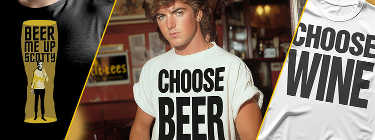 Funny booze themed parody T Shirts