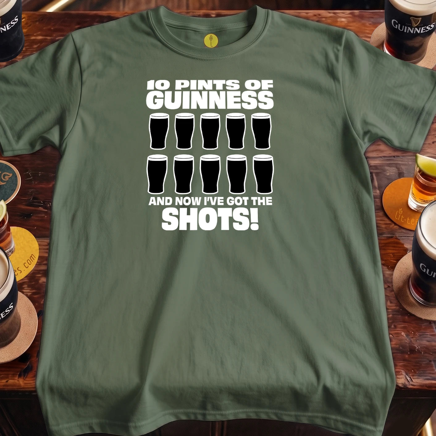 10pints of Guinness...