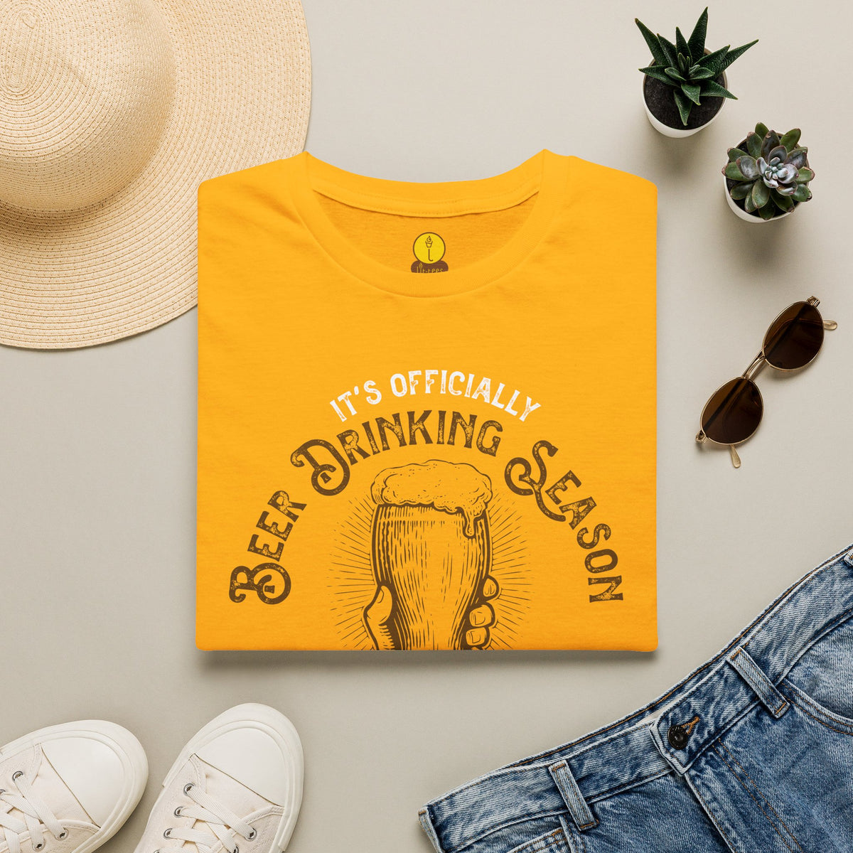 Beer Drinking Season Illustration