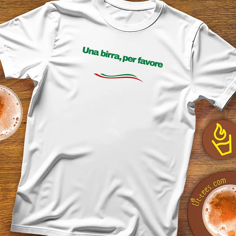 1 beer please in Italian